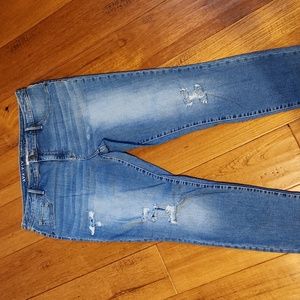 Ava & Viv Denim Legging Crop jeans, distressed, 16W